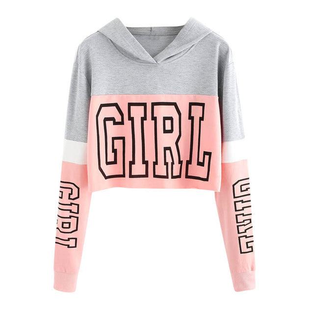 Women’s Crop Hoodie | Patchwork Graphic Sweatshirt