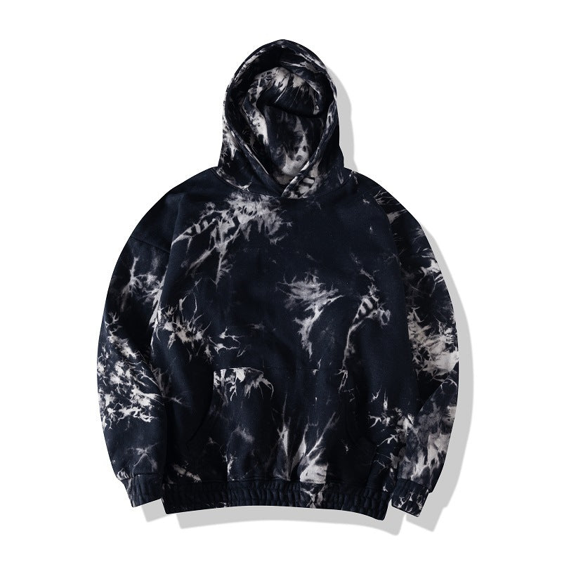 Men’s Tie-Dye Hoodie | Thick Velvet Sweatshirt