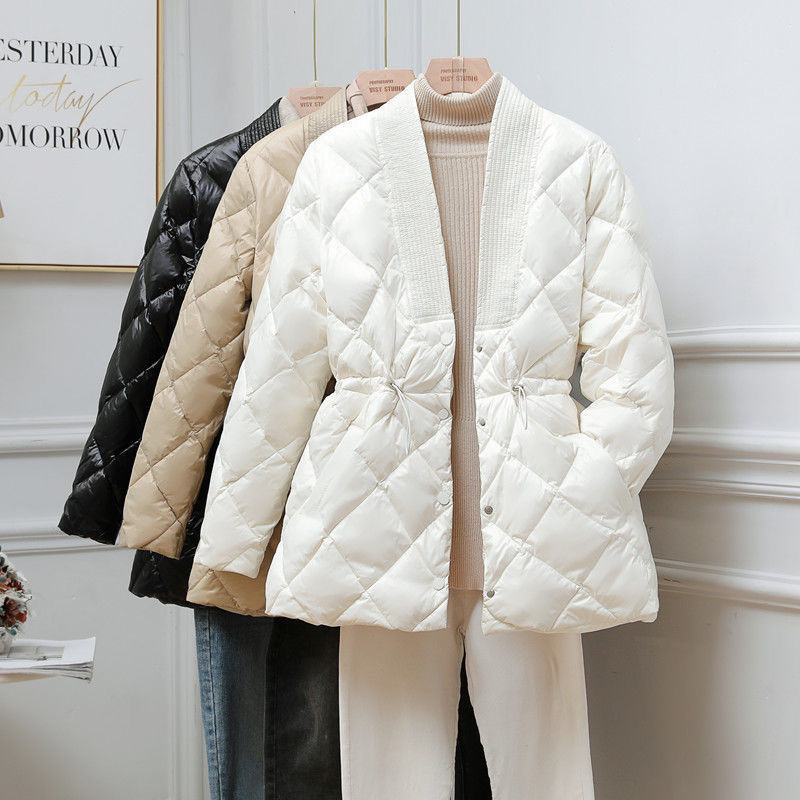 Women’s Diamond Quilted Jacket | Mid-Length