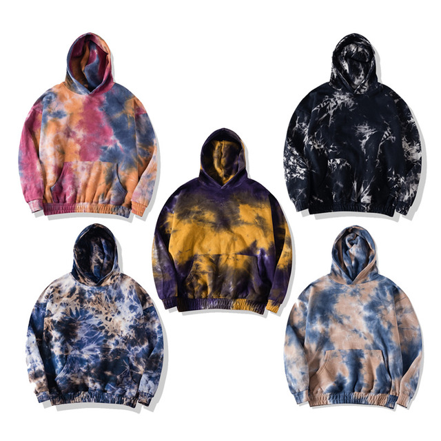 Men’s Tie-Dye Hoodie | Thick Velvet Sweatshirt