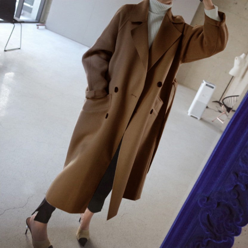 Women’s Lapel Cashmere Coat | Elegant Warm Winter Outerwear