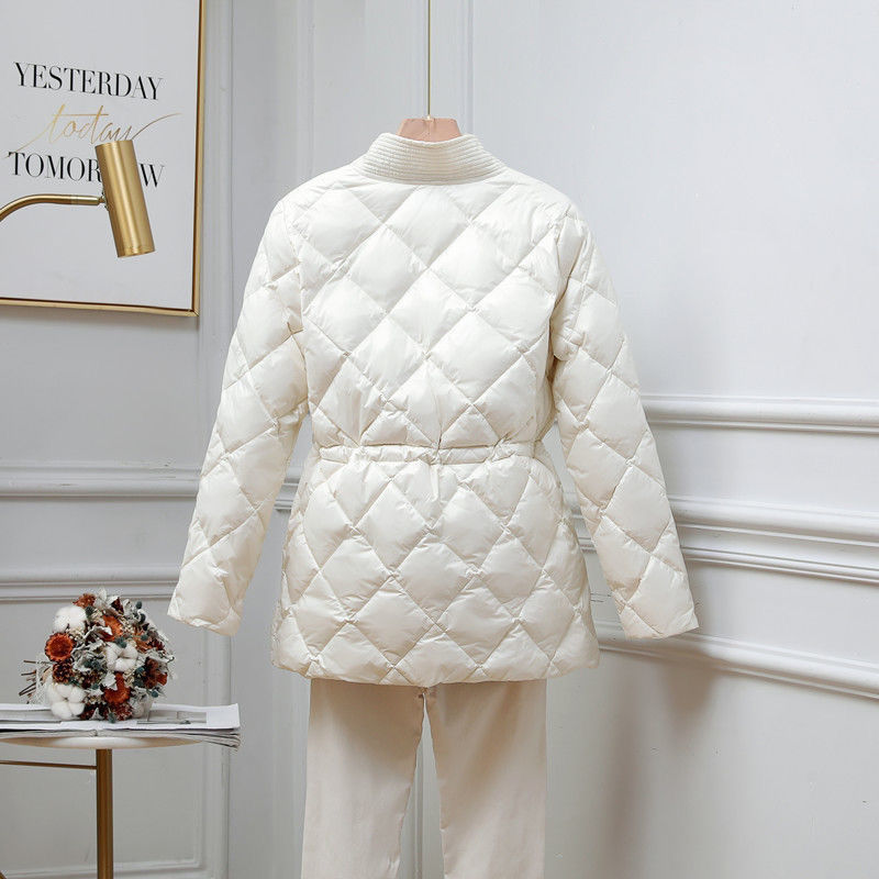 Women’s Diamond Quilted Jacket | Mid-Length