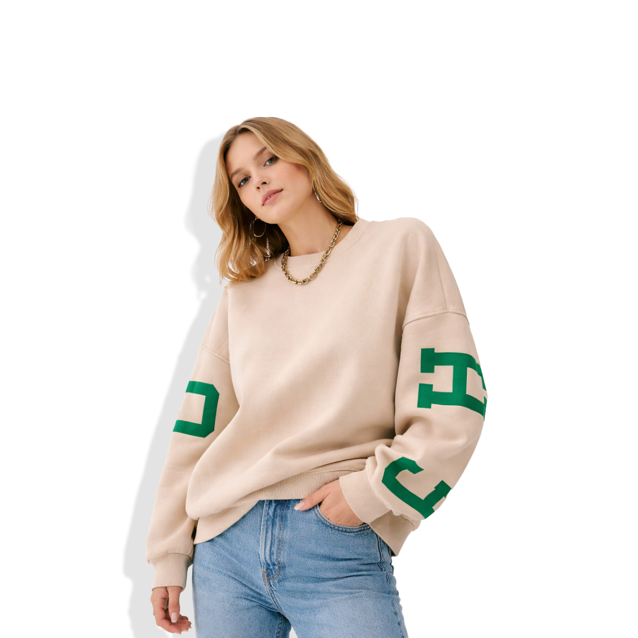 Women's Printed Thick Sweatshirt | Casual Graphic Top