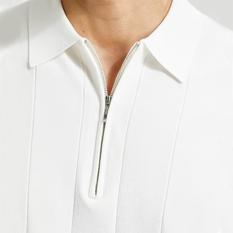 Men’s Zip Polo Shirt | Summer Casual