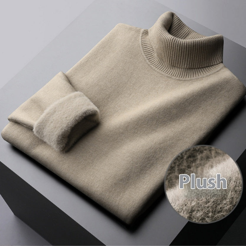 Women's Fleece Turtleneck Sweater | Knit Pullover