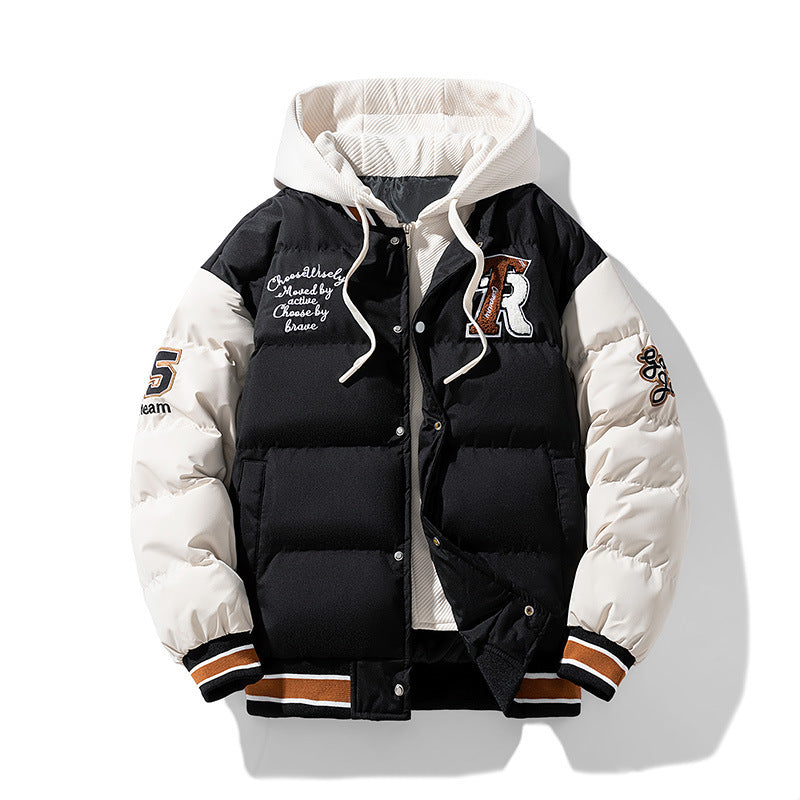 Men's Faux Two-Piece Padded Jacket | Warm Winter Coat