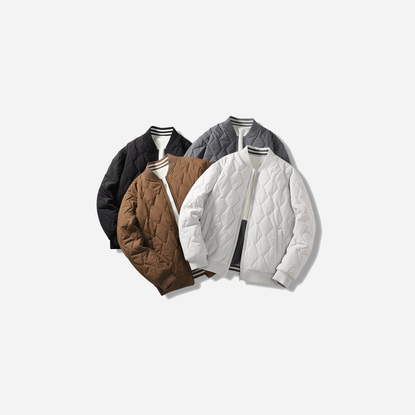 Men’s Reversible Cotton Jacket | Baseball Collar Coat
