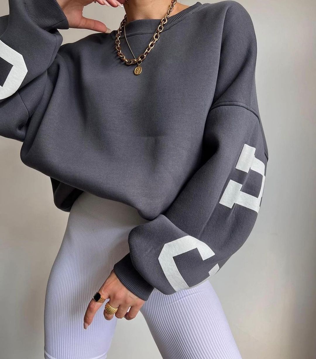 Women's Printed Thick Sweatshirt | Casual Graphic Top