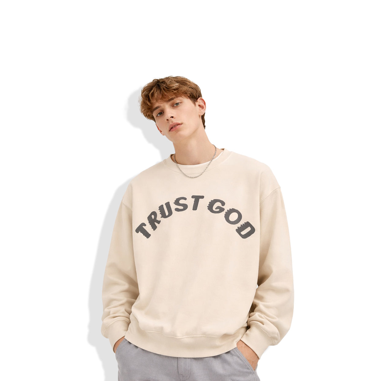 Men’s Round Neck Sweatshirt | Casual Crewneck Pullover