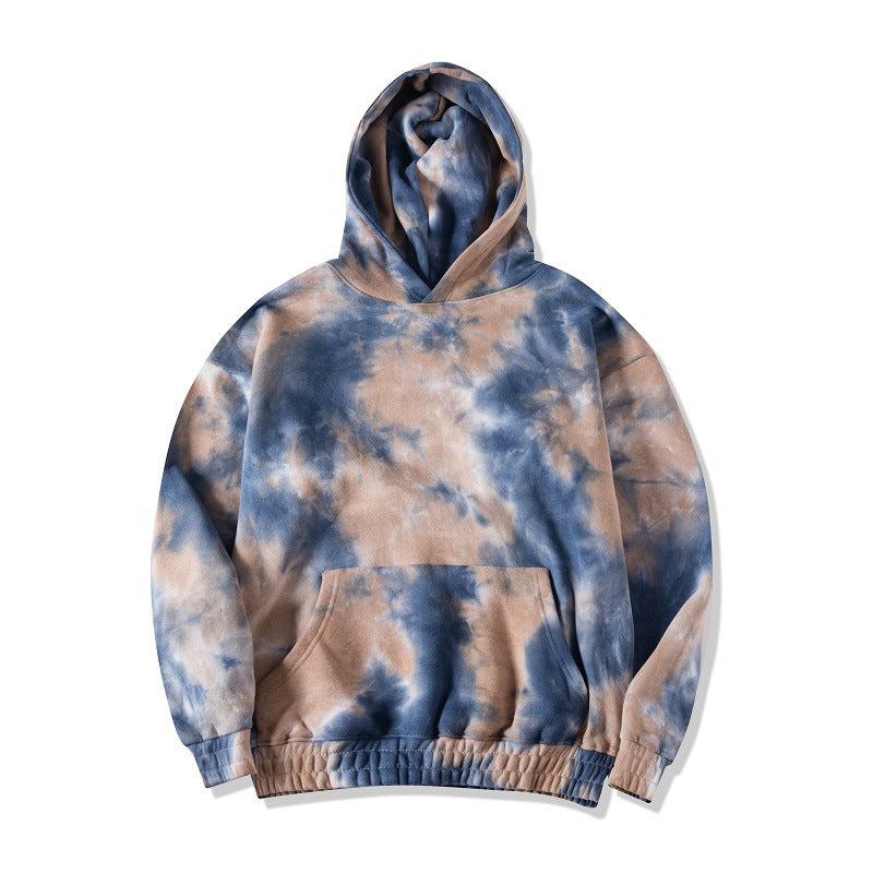 Men’s Tie-Dye Hoodie | Thick Velvet Sweatshirt