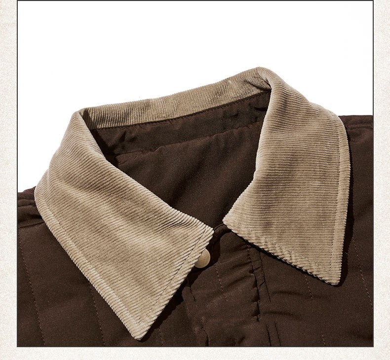 Women's Colorblock Cotton Jacket | Casual Contrast Coat