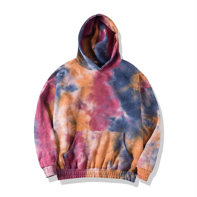 Men’s Tie-Dye Hoodie | Thick Velvet Sweatshirt