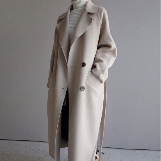 Women’s Lapel Cashmere Coat | Elegant Warm Winter Outerwear