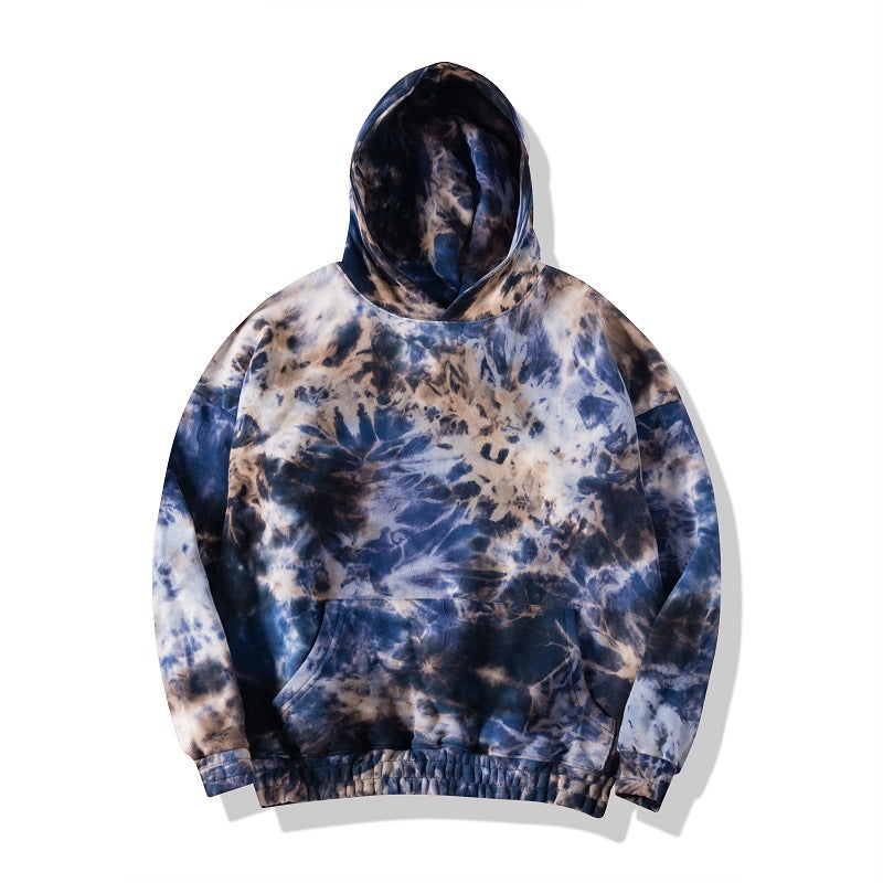Men’s Tie-Dye Hoodie | Thick Velvet Sweatshirt