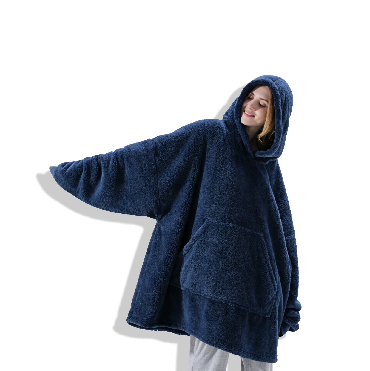 Oversized Blanket Hoodie | Fleece Wearable Sweatshirt