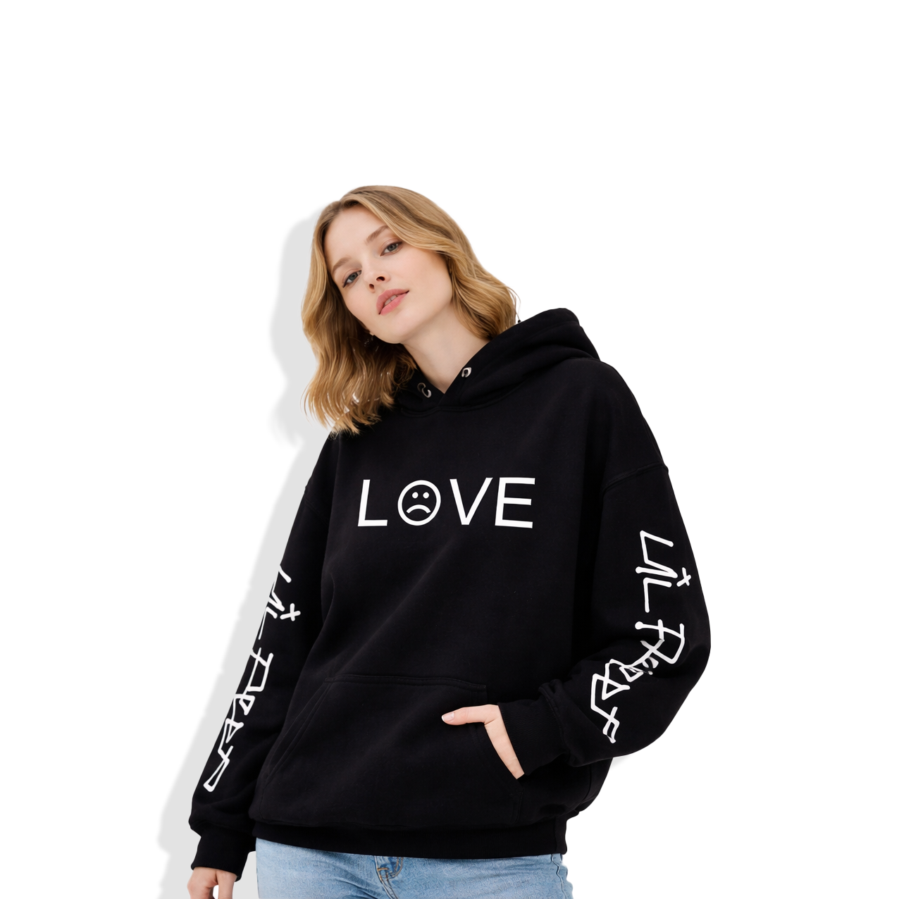 Women's Love Print Hoodie | Casual Graphic Sweatshirt