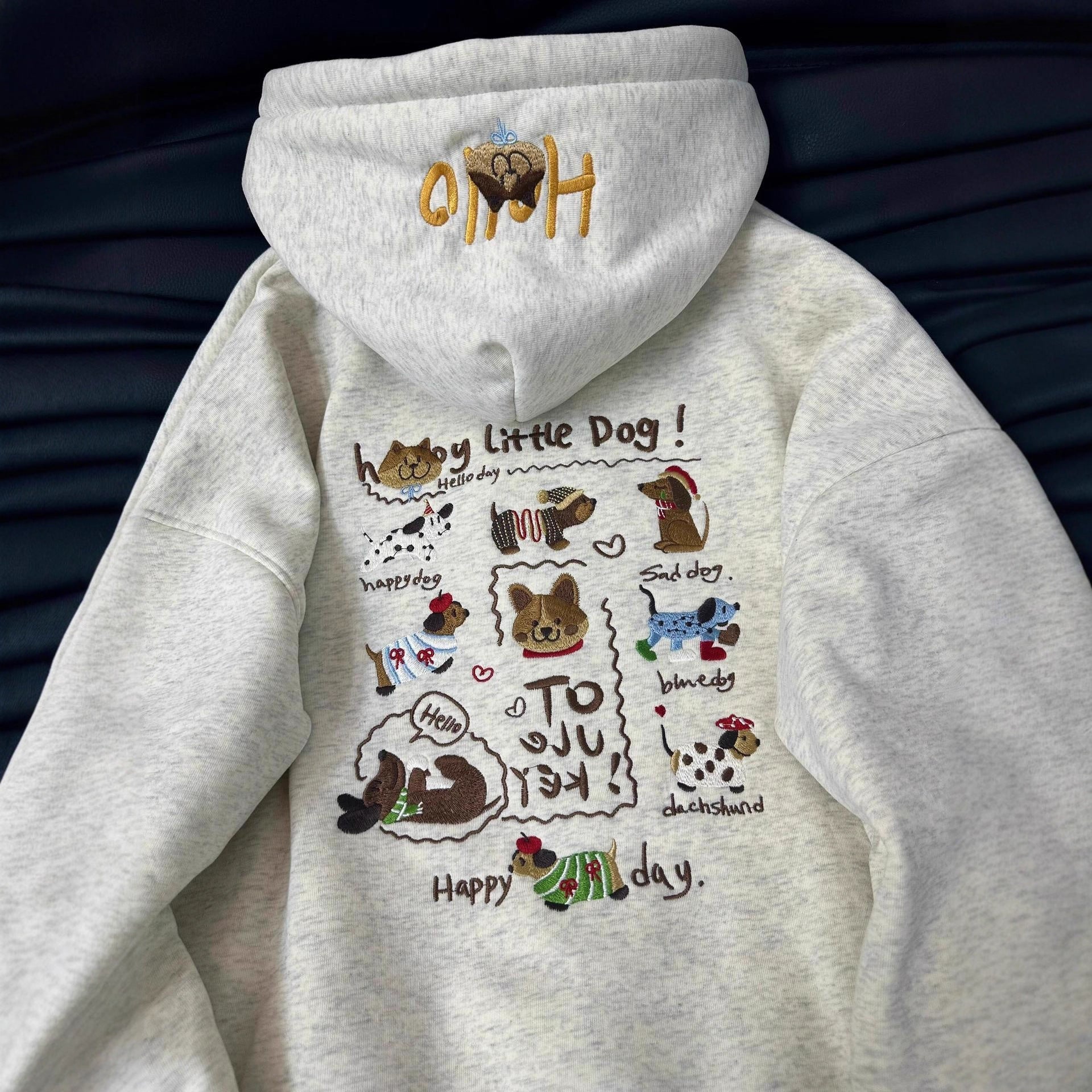 Women's Dachshund Embroidered Hoodie | Cute Dog Graphic Sweatshirt