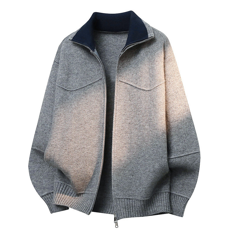 Men's Zip-Up Knit Cardigan | Casual Winter Sweater