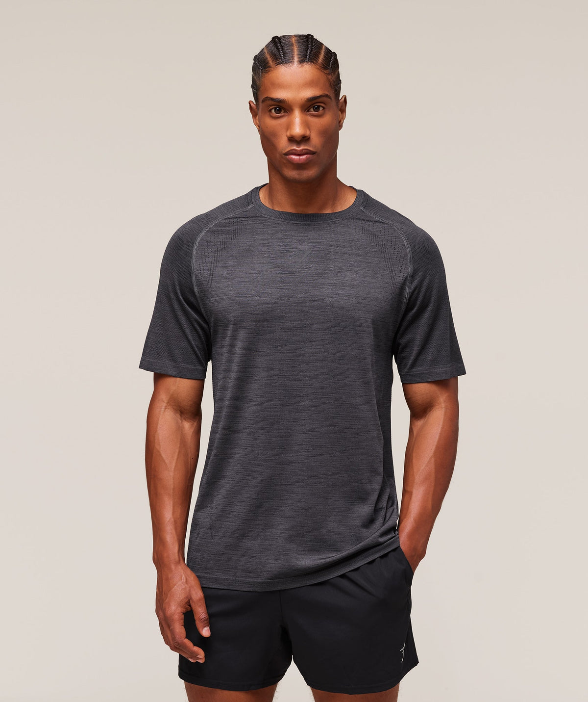 Versatile Seamless T-Shirt - Dark Grey/Black product image